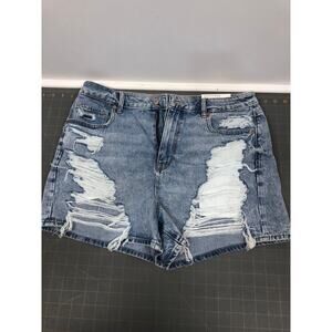 American Eagle Jean Mom Shorts Super High Rise Size 14 New with Tags